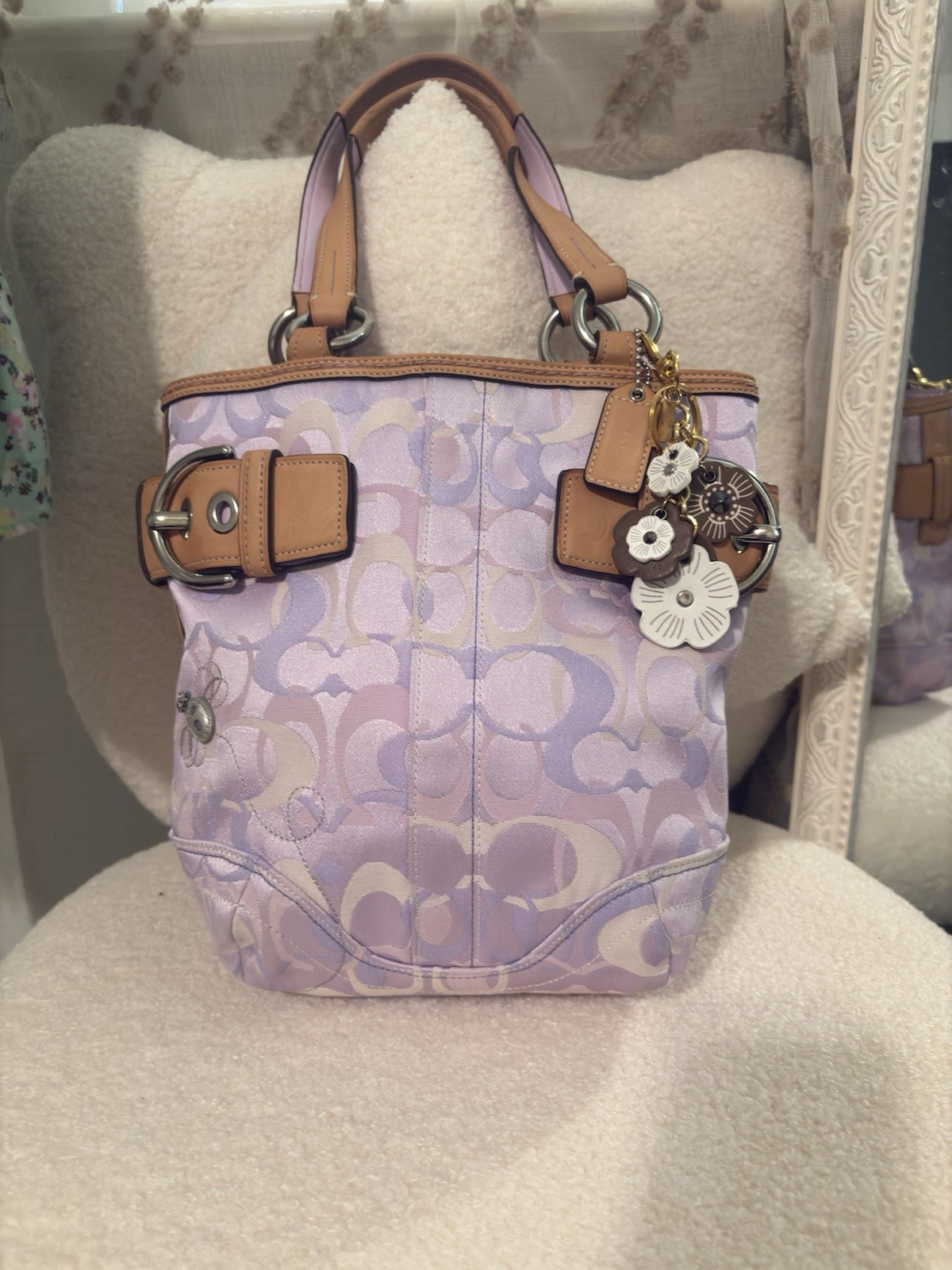 Vintage Coach Soho Optic Ladybug tote