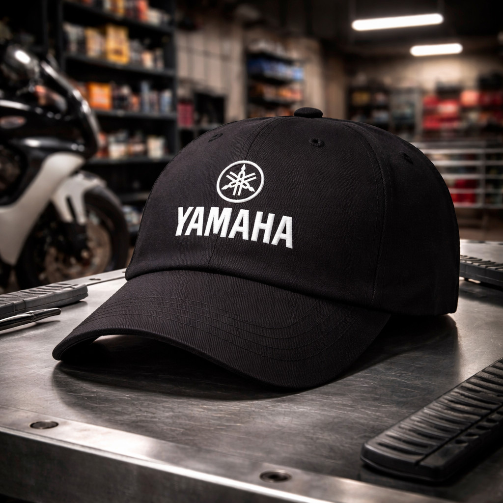 Yamaha Unisex Embroidered Dad Cap Adjustable Casual Everyday Wear