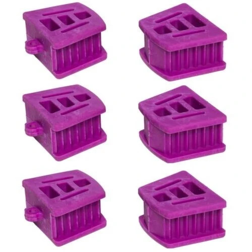 Dental Bite Blocks Large Adult Purple Silicone Mouth Props Autoclave Safe 6/Bag