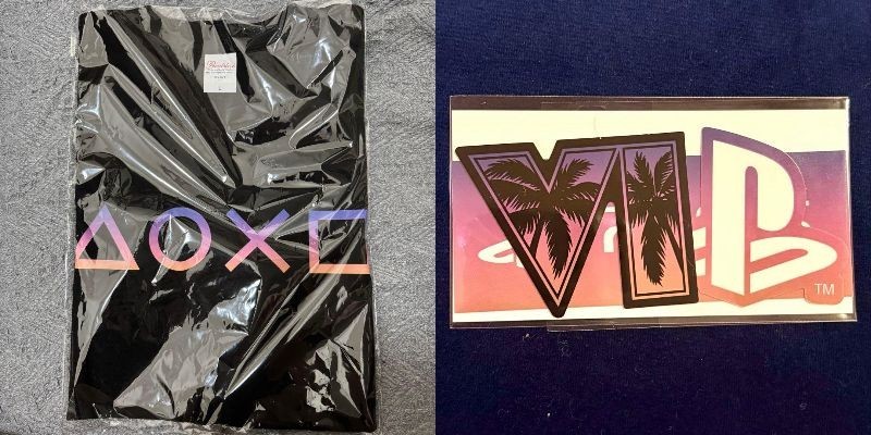 GTA VI Grand Theft Auto 6 PlayStation T-Shirt & Sticker TGS 2026 L Size