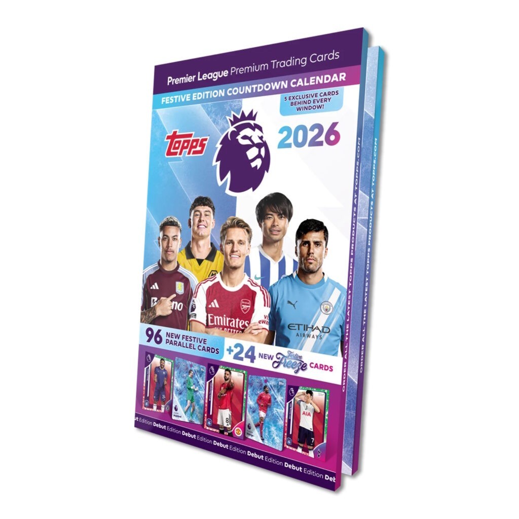 2025-26 Topps Premier League Advent Calendar 96 Festive Parallel+24 Freeze Cards