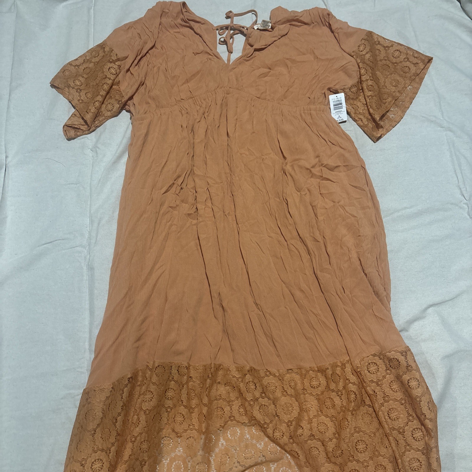 TORRID Festi Maxi Dress Lace Trim NWT New 3X Fall Pumpkin TORRID Festi Maxi Dress Lace Trim NWT New 3X Fall Pumpkin
