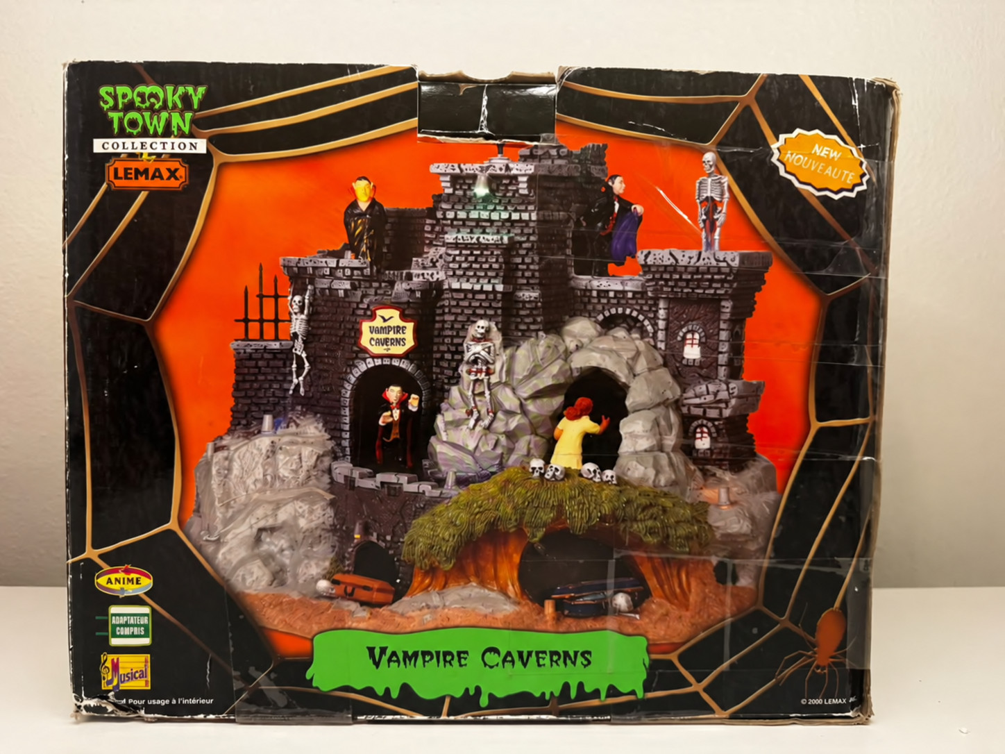 Works Perfectly Lemax Spooky Town Vampire Caverns Animated Lit Halloween Village