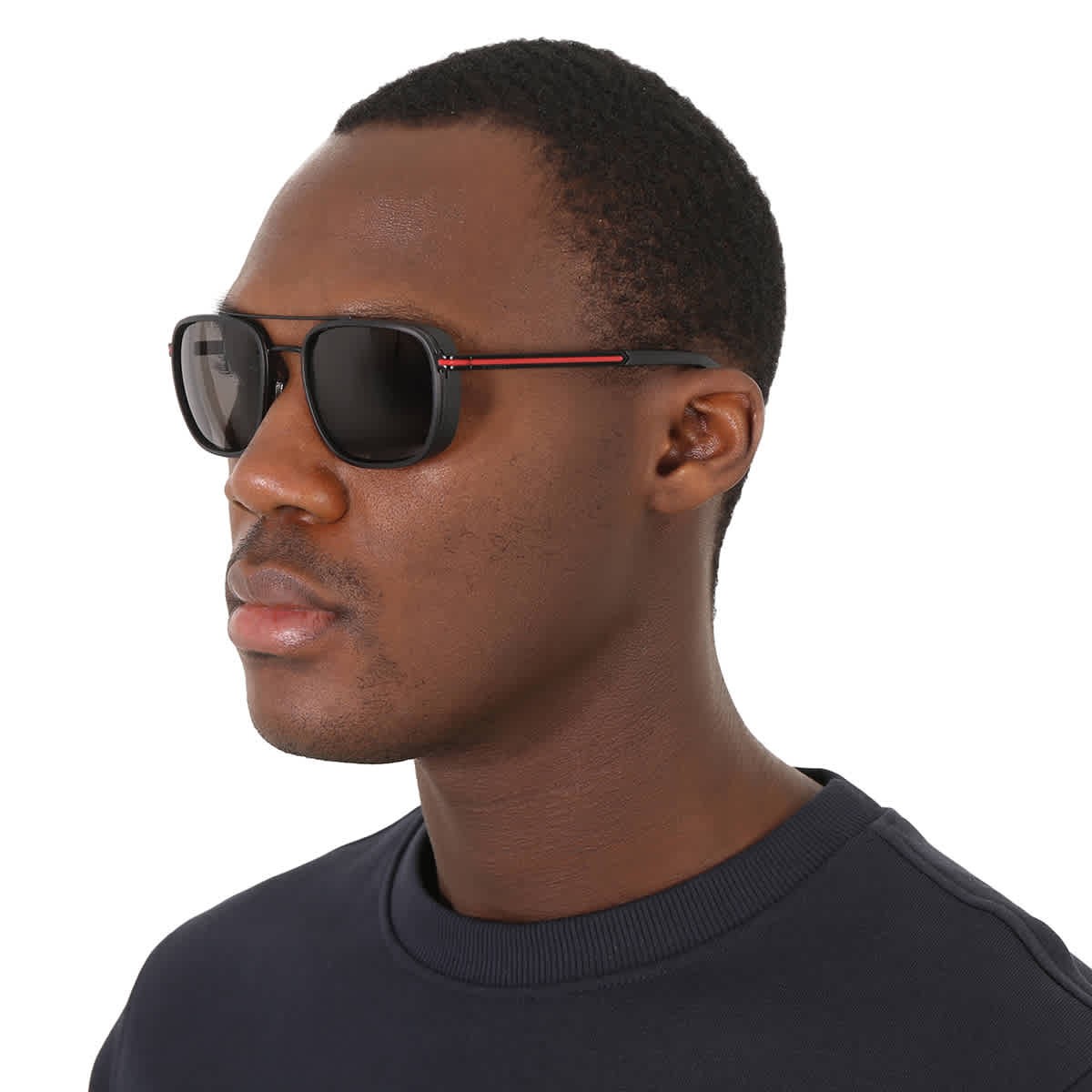 Bvlgari Dark Grey Navigator Men\'s Sunglasses BV5053 128/B1 56 BV5053 128/B1 56