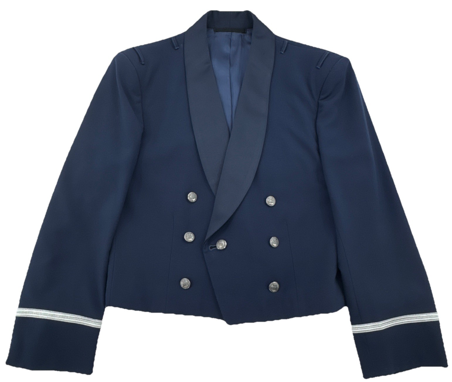 USAF Air Force Mens Sz 40 Formal Mess Dress Coat Jacket Uniform Blue Wool Blend