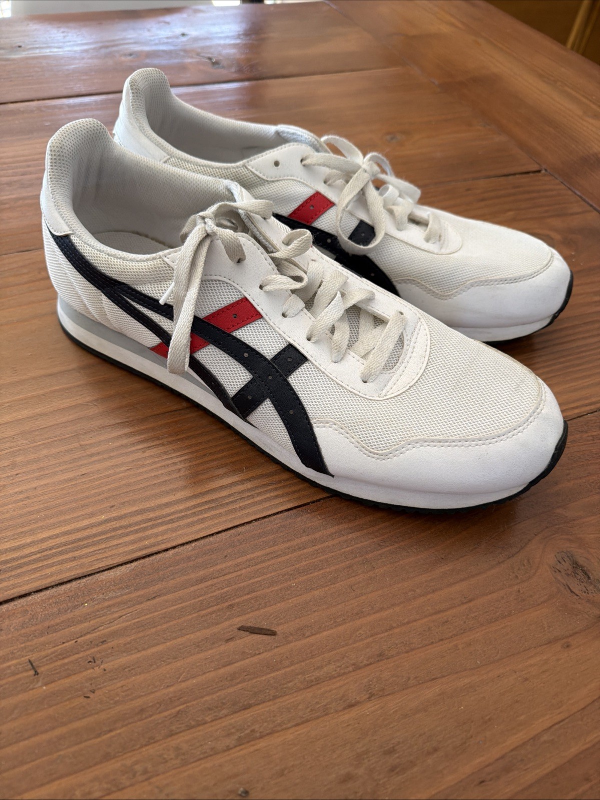 Vintage ASICS Tiger Men’s Retro Sneakers Sz 13 White Red Blue Vintage ASICS Tiger Men’s Retro Sneakers Sz 13 White Red Blue