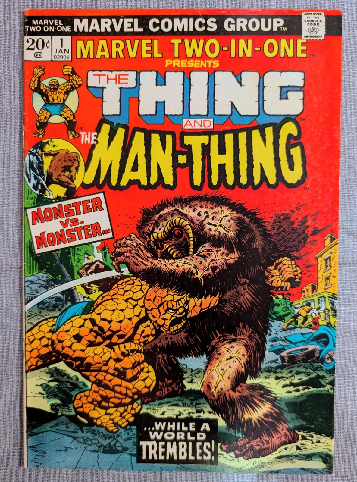 MARVEL TWO-IN-ONE #1 1974 PREMIERE ISSUE THE THING MAN-THING GIL KANE KEY FN/VF MARVEL TWO-IN-ONE #1 1974 PREMIERE ISSUE THE THING MAN-THING GIL KANE KEY FN/VF
