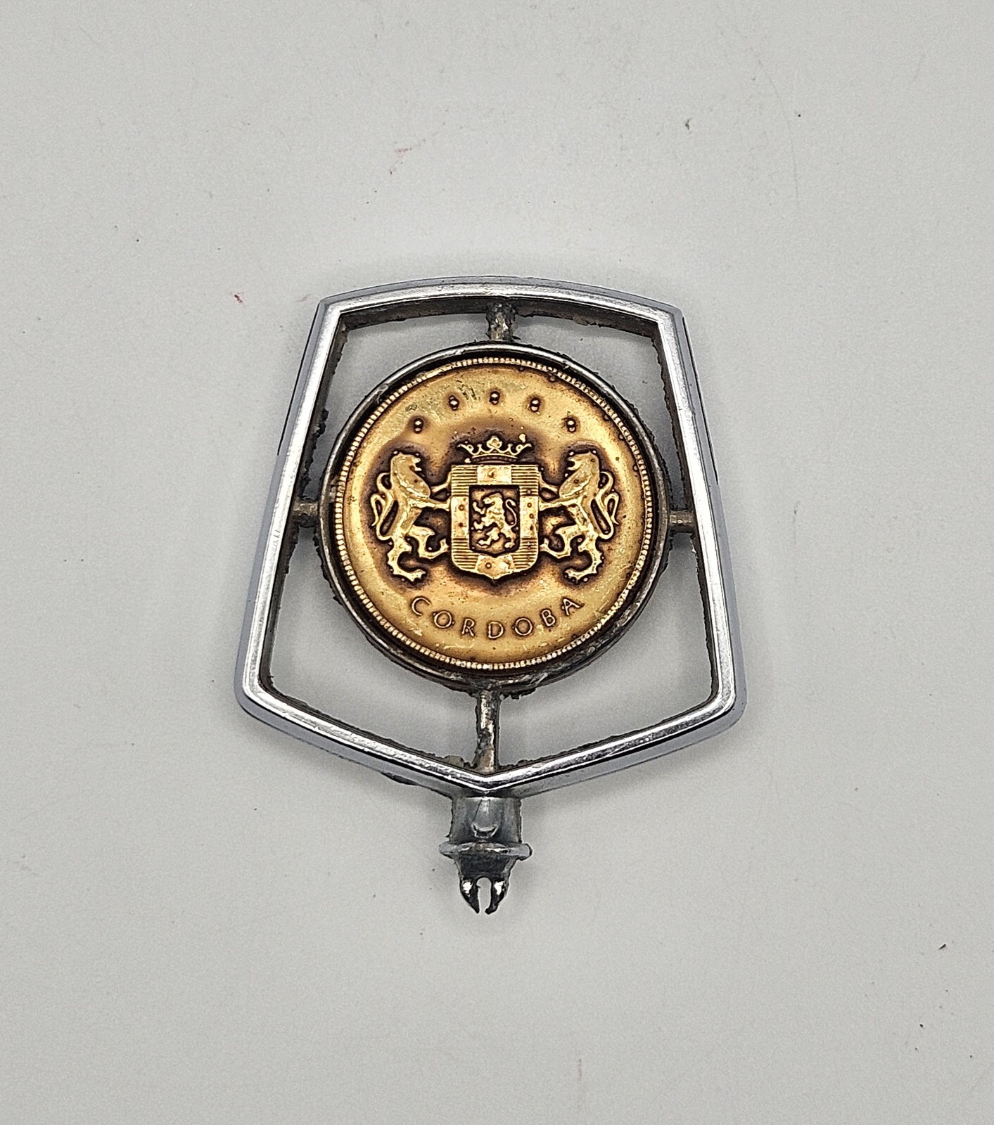 Vintage 1975 - 77 Chrysler Cordoba Hood Ornament Emblem Topper OEM