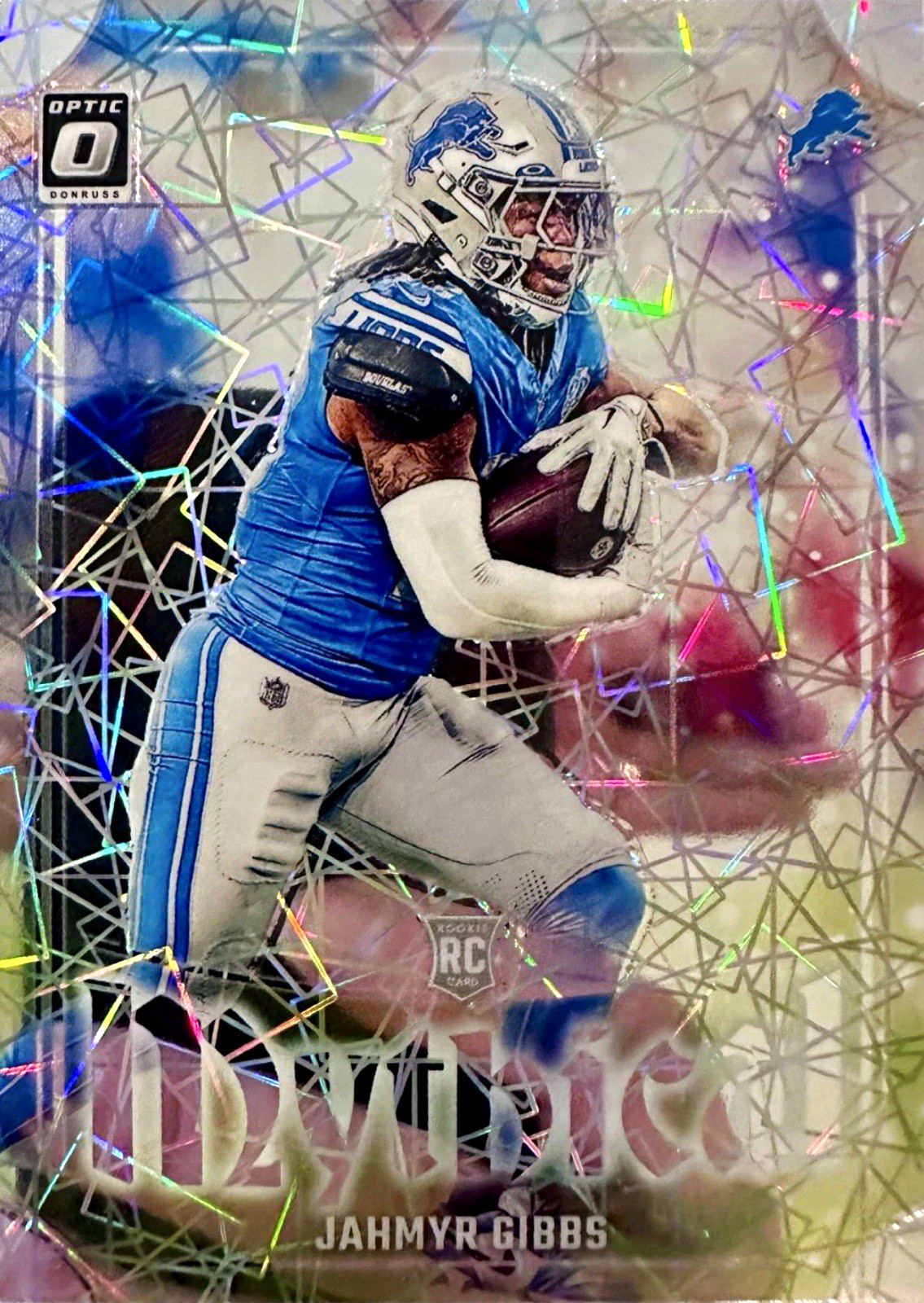 Panini 2023 Donruss Optic Jahmyr Gibbs Rookie Mythical Case Hit (Read Desc) Panini 2023 Donruss Optic Jahmyr Gibbs Rookie Mythical Case Hit (Read Desc)