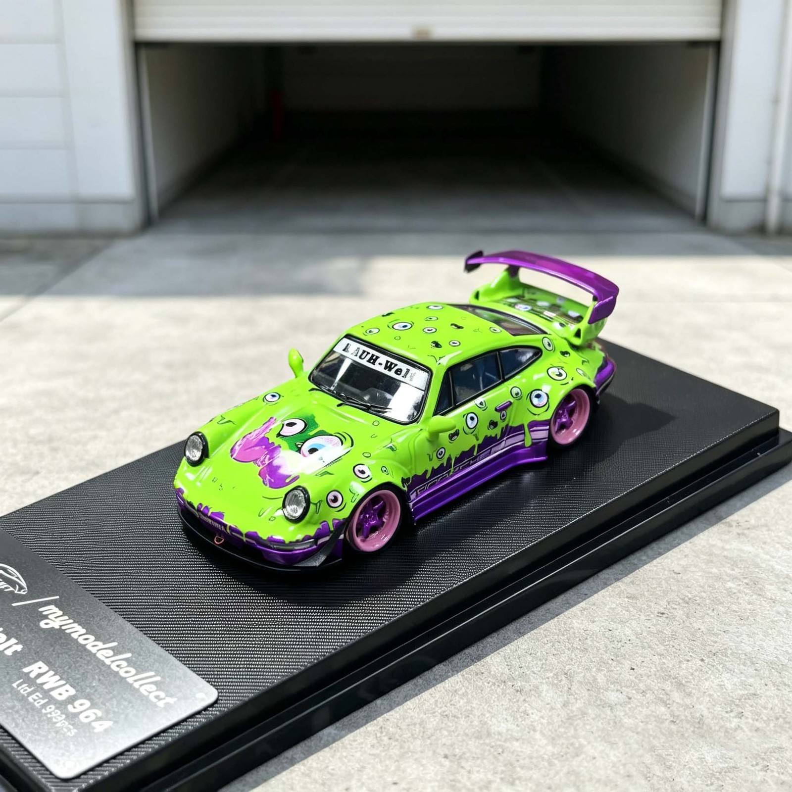 1/64 911 RWB 964 GT Wing Diecast Alloy Model Collectible Display