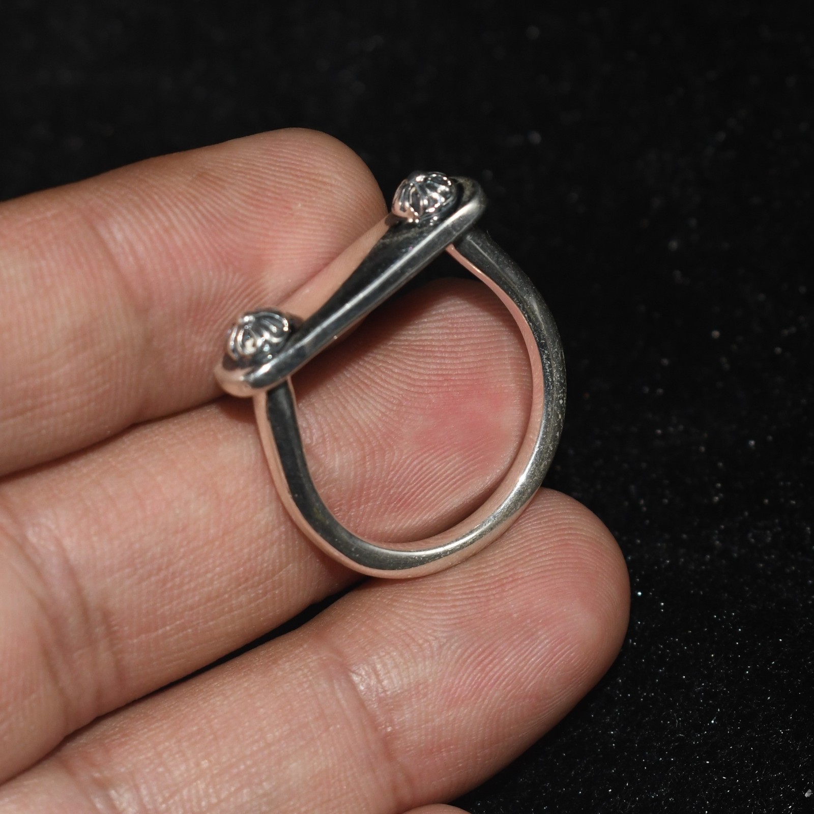 Large Antique Medieval Solid Silver ring Circa 500 CE to 1500 CE