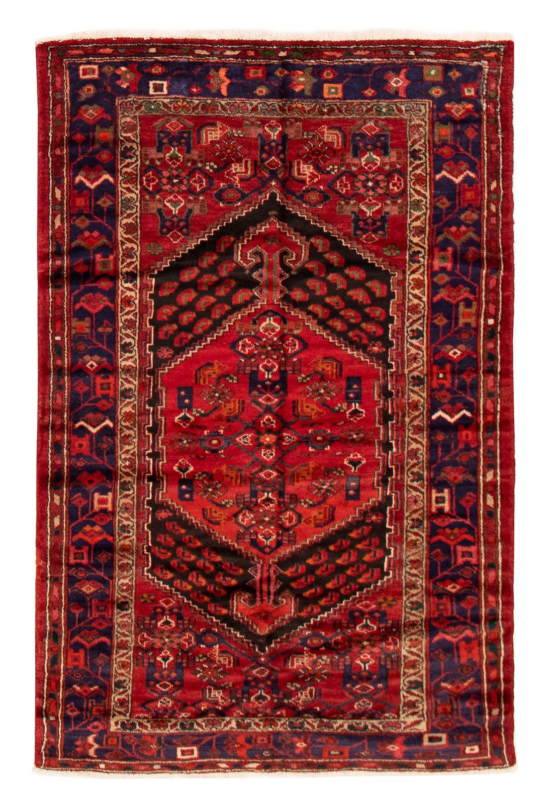Traditional Vintage Hand-Knotted Area Rug 4\'3\