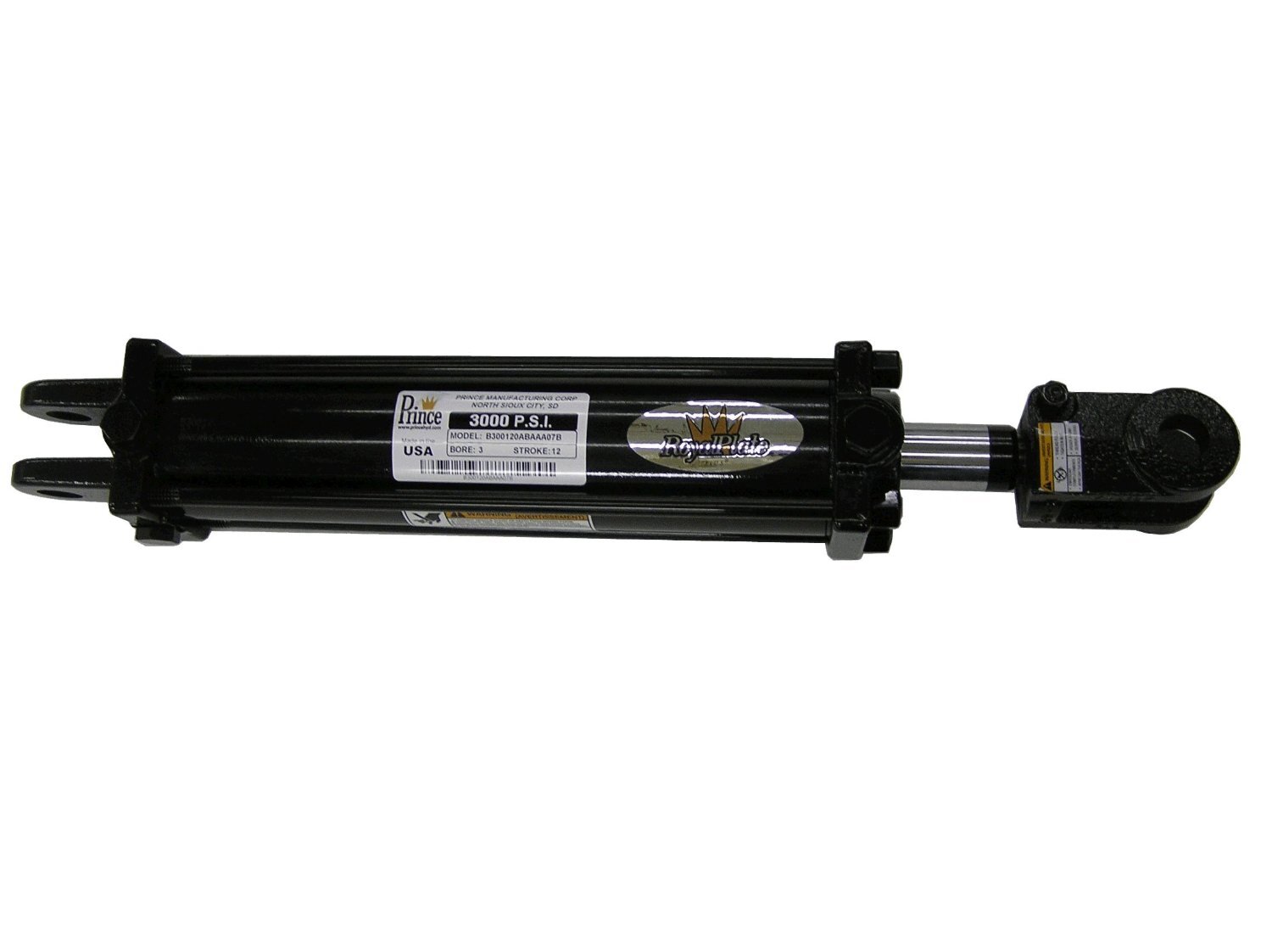 Prince Tie-rod Hydraulic Cylinder: 2 Bore x 24 Stroke, B200240ABAAA07B Prince Tie-rod Hydraulic Cylinder: 2 Bore x 24 Stroke, B200240ABAAA07B