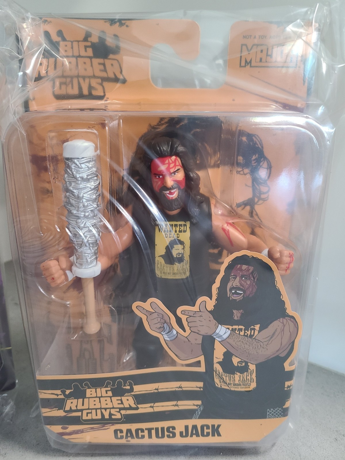 Big Rubber Guy BRG Mickey Foley Catcus Jack Bloody Barbed Wire Bat WWE ECW WCW Big Rubber Guy BRG Mickey Foley Catcus Jack Bloody Barbed Wire Bat WWE ECW WCW