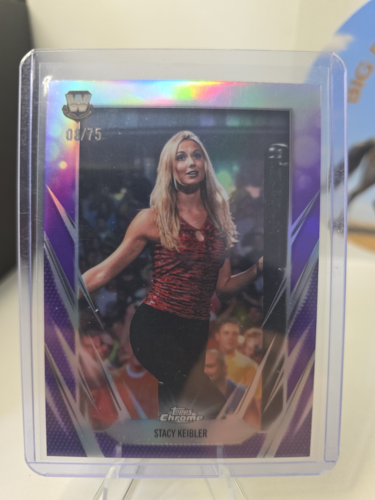 2026 Topps Chrome WWE Stacy Keibler Purple Parallel /75 #121 2026 Topps Chrome WWE Stacy Keibler Purple Parallel /75 #121