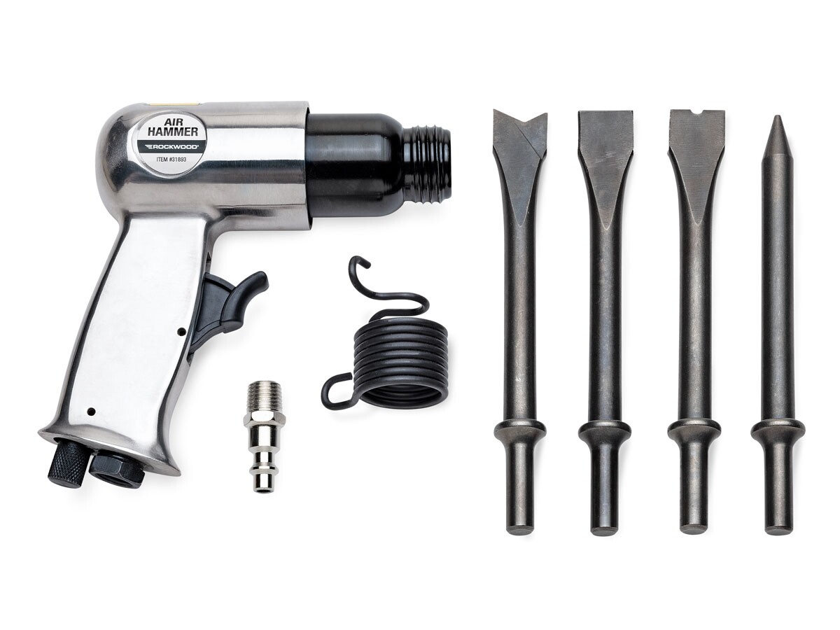 Rockwood Air Hammer Pneumatic And 4 Chisel Set Kit Rockwood Air Hammer Pneumatic And 4 Chisel Set Kit