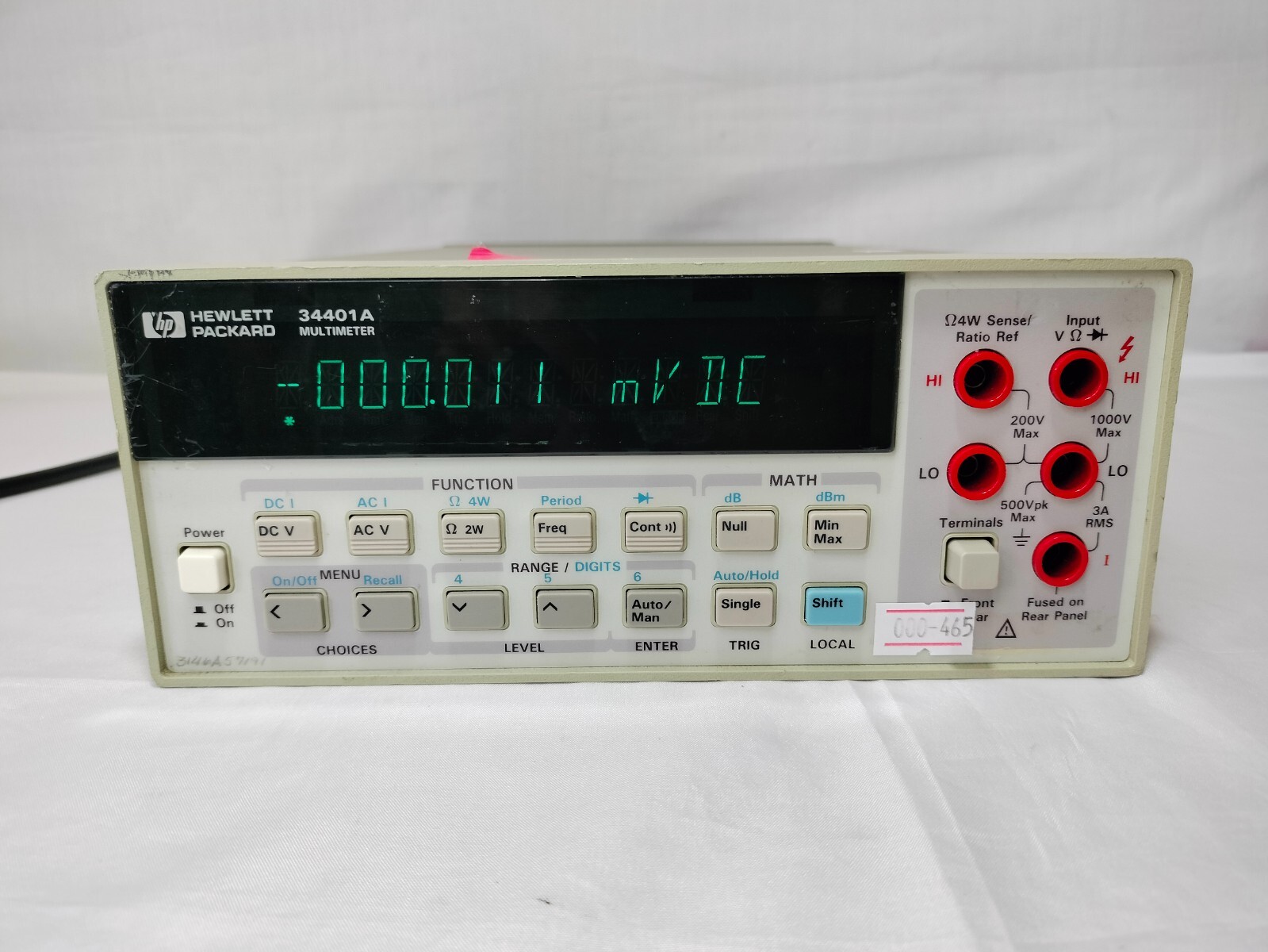 HP Agilent 34401A 6 1/2 Digit Multimeter Made in USA AS IS S/N: 3146A57191