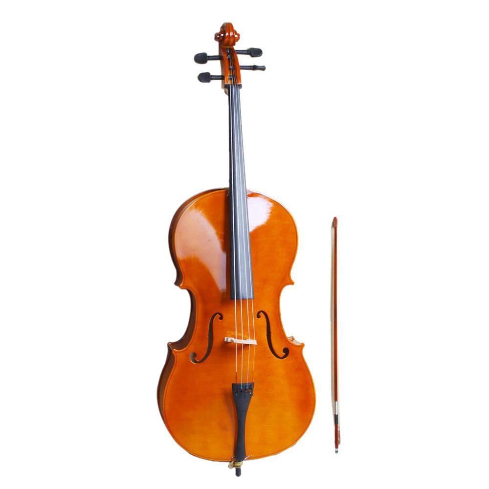 Professional Cello 4/4 Full Size BassWood Set with Bag+Bow+Rosin+Bridge With Bag