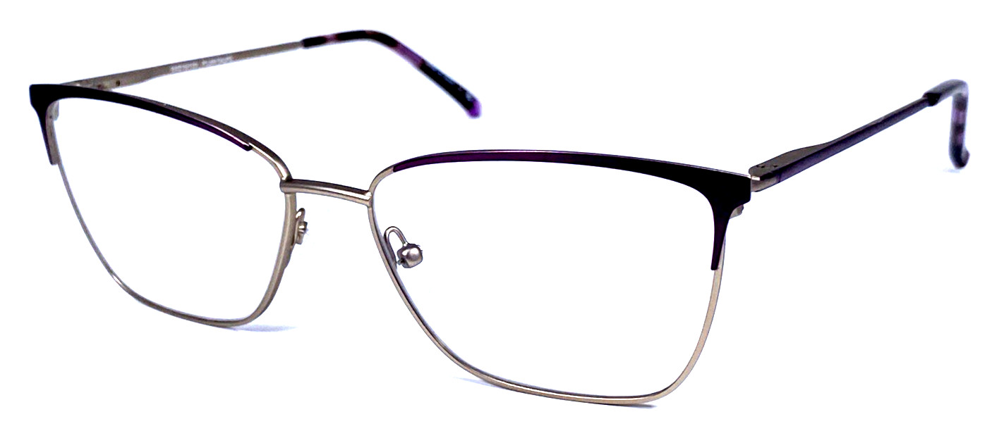 KAREN KANE “COSTMARY” Purple/Silver Matte 53-15-135 Eyeglasses Frame 