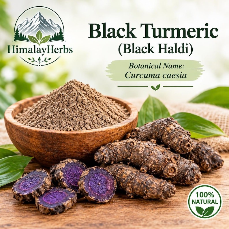 Black Turmeric Powder (Curcuma caesia) | Indian Herbal Root, Kali Haldi