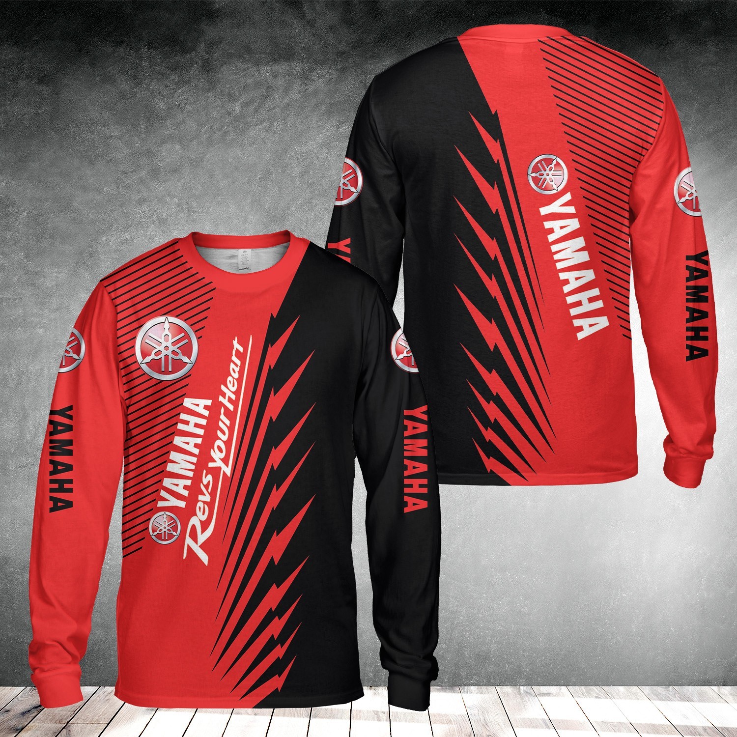 Custom Nam Yamaha Logo 3D Long Sleeve T-Shirt Men\'s Racing Team Sport Tee S-5XL