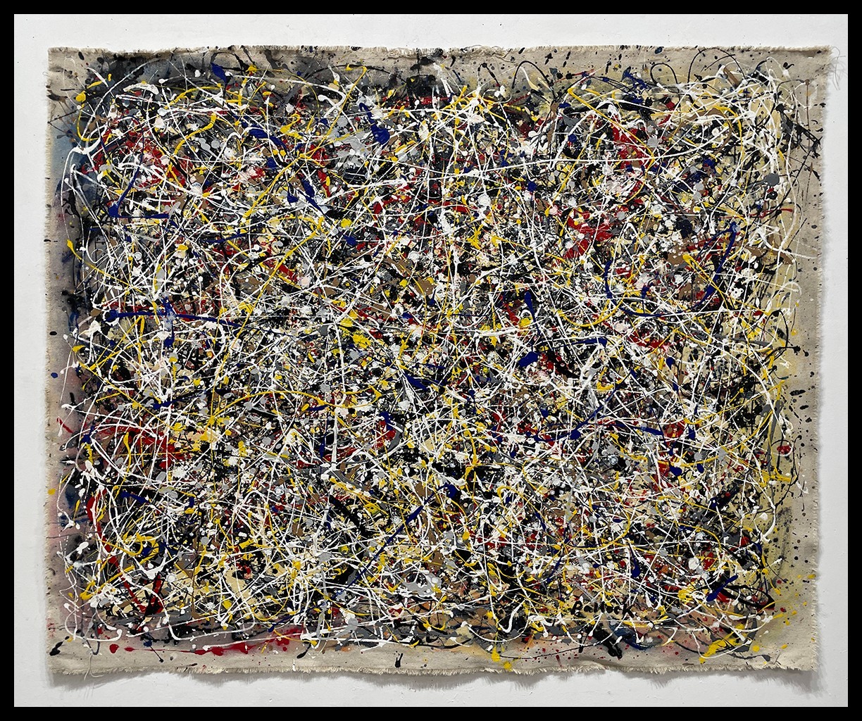 Jackson Pollock Painting -  Abstract EXPRESSIONIST - Very LARGE  HEAVY canvas