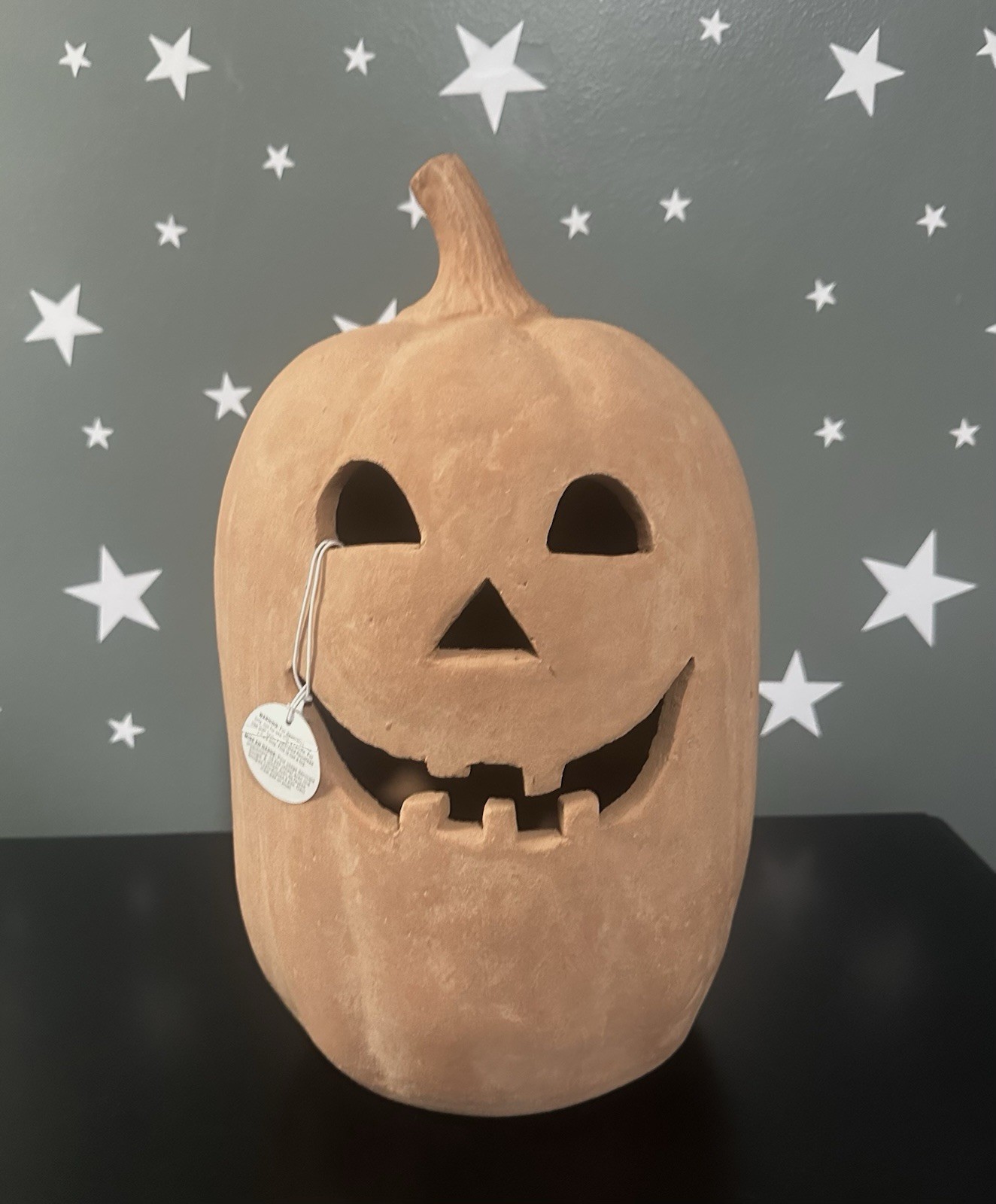 Pottery Barn Terracotta Jack O' Lantern Luminary X Large Pumpkin Decǒr NEW Pottery Barn Terracotta Jack O' Lantern Luminary X Large Pumpkin Decǒr NEW