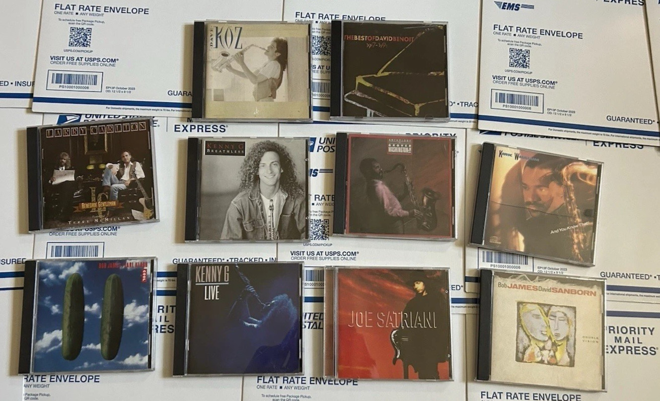 Jazz CD Lot of 10 David Benoit (Auto), Kenny G, Bob James, Joe Satriani + More Jazz CD Lot of 10 David Benoit (Auto), Kenny G, Bob James, Joe Satriani + More