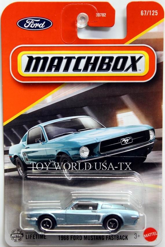 2025 Matchbox #67 MBX Showroom 1968 Ford Mustang Fatsback 2025 Matchbox #67 MBX Showroom 1968 Ford Mustang Fatsback