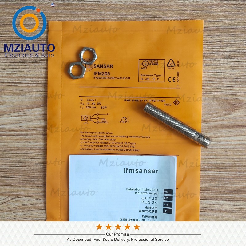 1PCS New Inductive Proximity Switch Sensor For IFM IFM205 10-60V 4m PNP 3Pin US 1PCS New Inductive Proximity Switch Sensor For IFM IFM205 10-60V 4m PNP 3Pin US