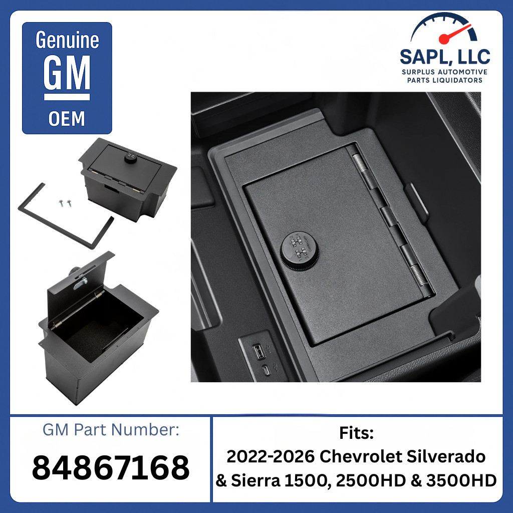 OEM 2022-2026 Silverado Sierra Center Console Lockable Storage Box/Safe 84867168