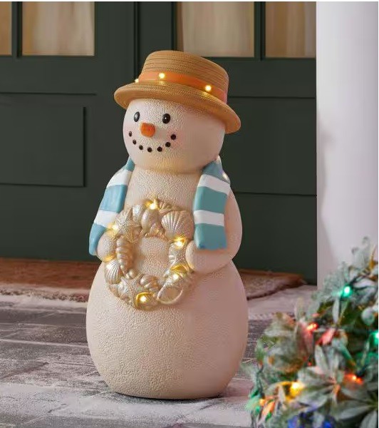 2026 HOME DEPOT ACCENTS 2.5 FT HAND PAINTED LED COASTAL OUTFIT SNOWMAN BLOW MOLD 2026 HOME DEPOT ACCENTS 2.5 FT HAND PAINTED LED COASTAL OUTFIT SNOWMAN BLOW MOLD