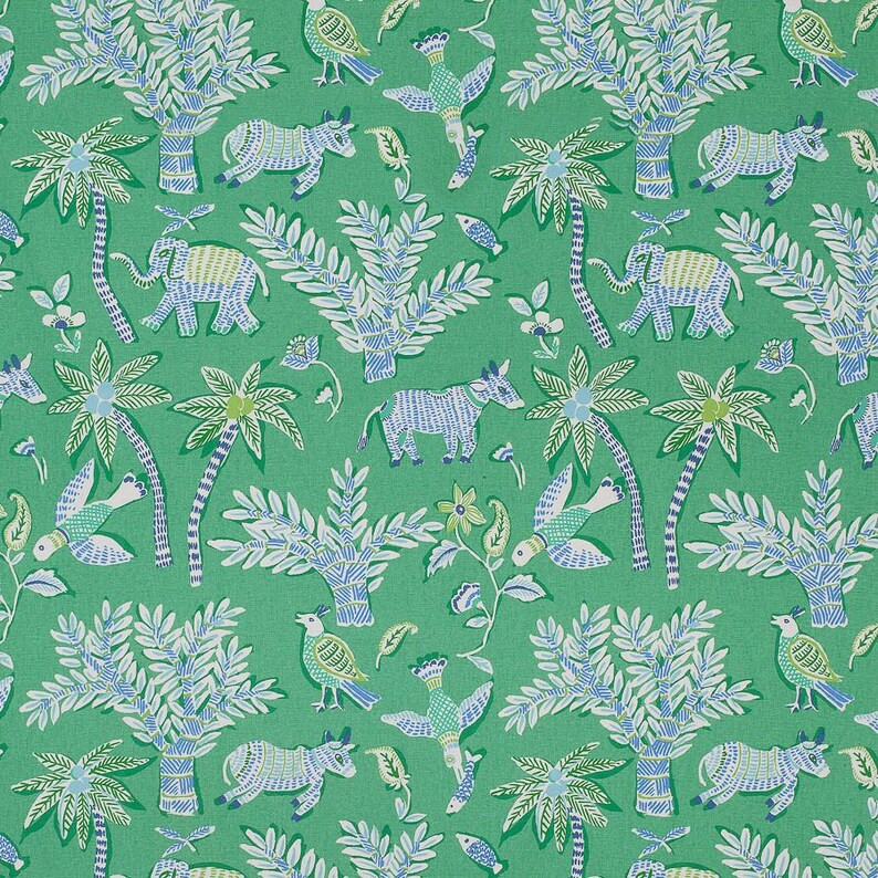2.75 Yds Thibaut Fabrics Goa in Green 54 2.75 Yds Thibaut Fabrics Goa in Green 54