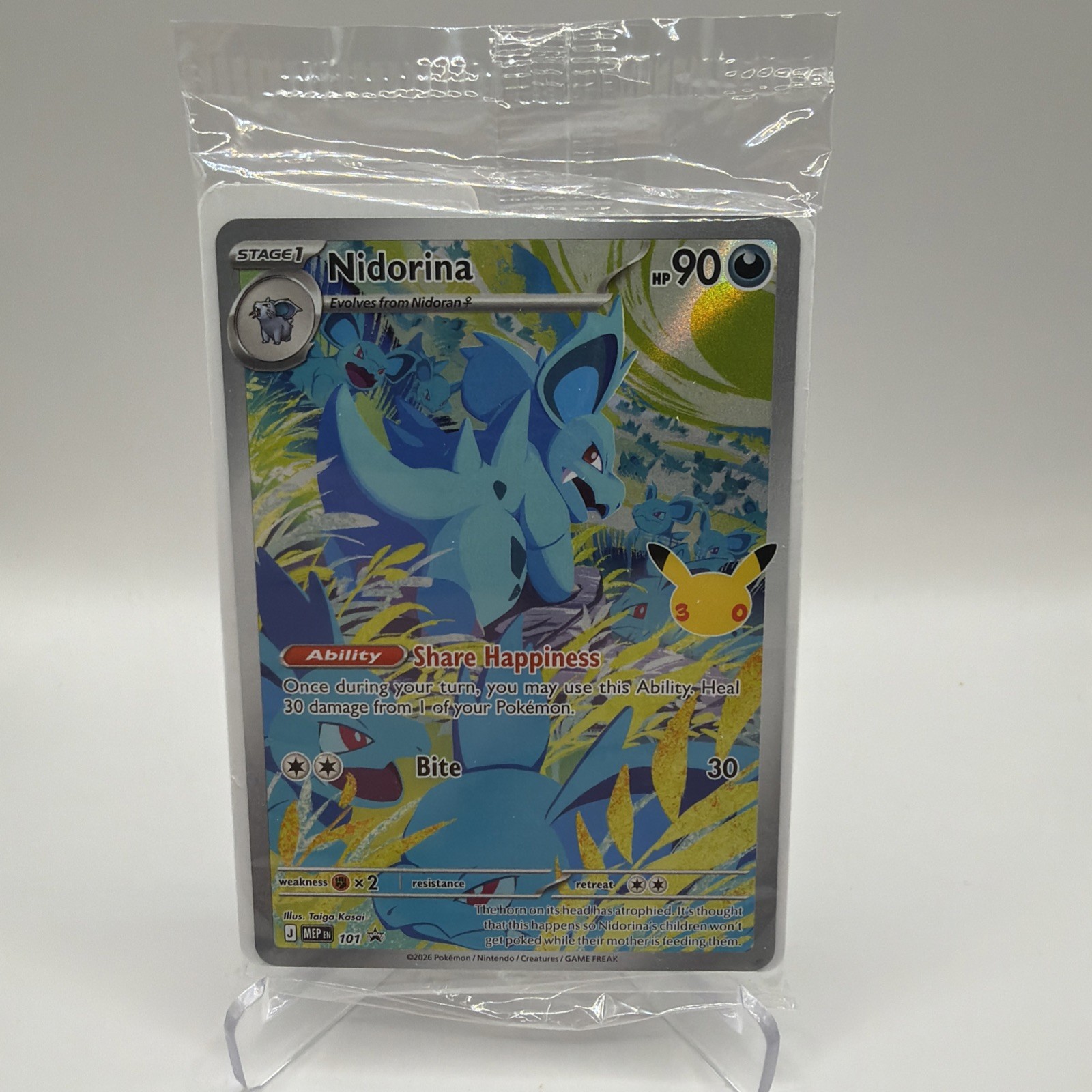 🔥Nidorina- 101  Promo - 30th Celebration ETB Promo- Sealed - Pokemon🔥