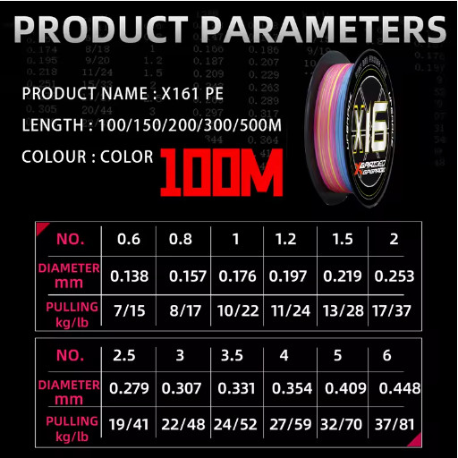 YGK G-Soul X16 Braided Fishing Line 16 Strand Multicolor PE 100M Saltwater