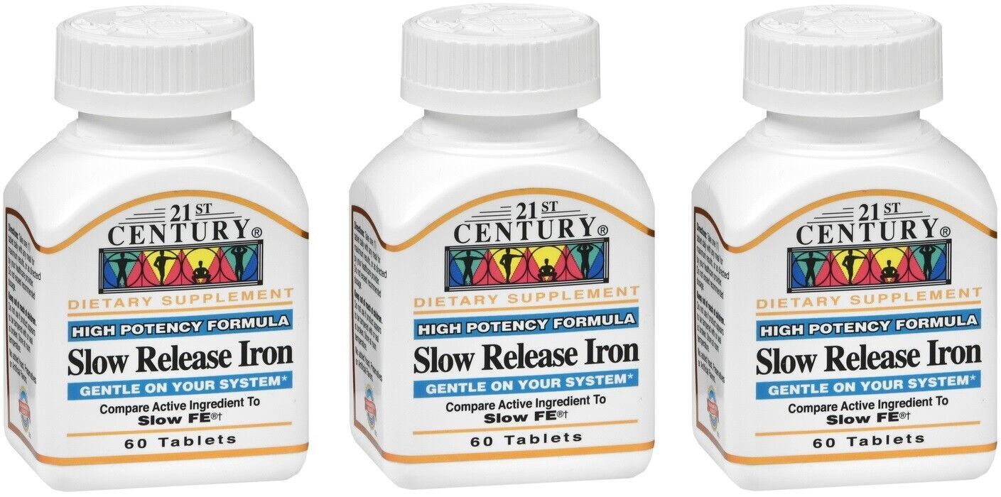 21st Century Slow Release Iron Tablets 60ct (3 Pack) 21st Century Slow Release Iron Tablets 60ct (3 Pack)