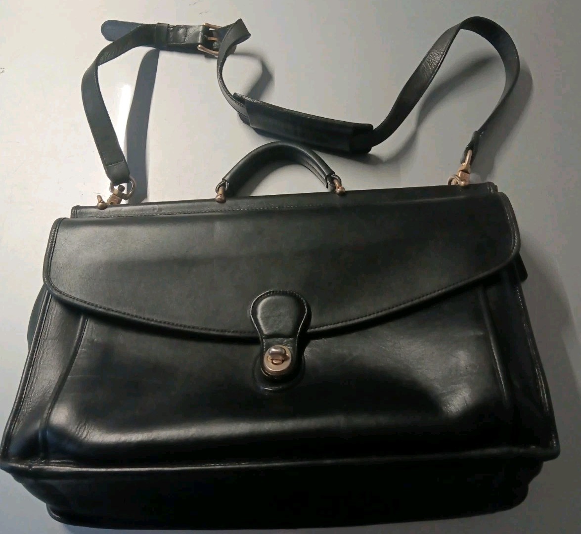 COACH Vintage Lexington Briefcase Black Leather COACH Vintage Lexington Briefcase Black Leather