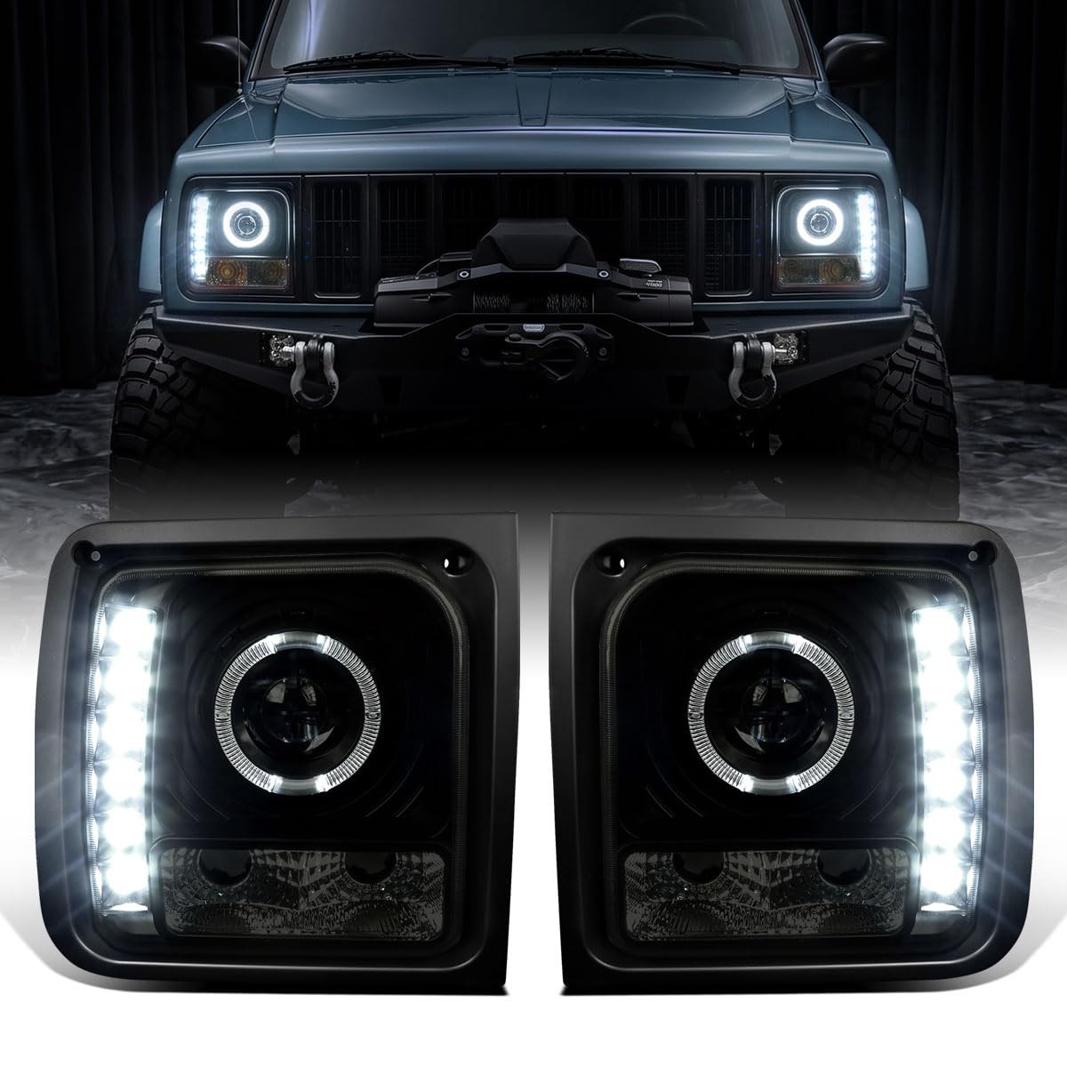 Fits 1997-2001 Jeep Cherokee Projector Headlights
