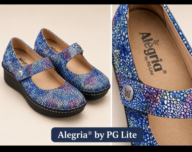 Women\'s Alegria Paloma 335 Blue Mary Jane Floral Pattern Nursing Clog Shoes 38 Women\'s Alegria Paloma 335 Blue Mary Jane Floral Pattern Nursing Clog Shoes 38