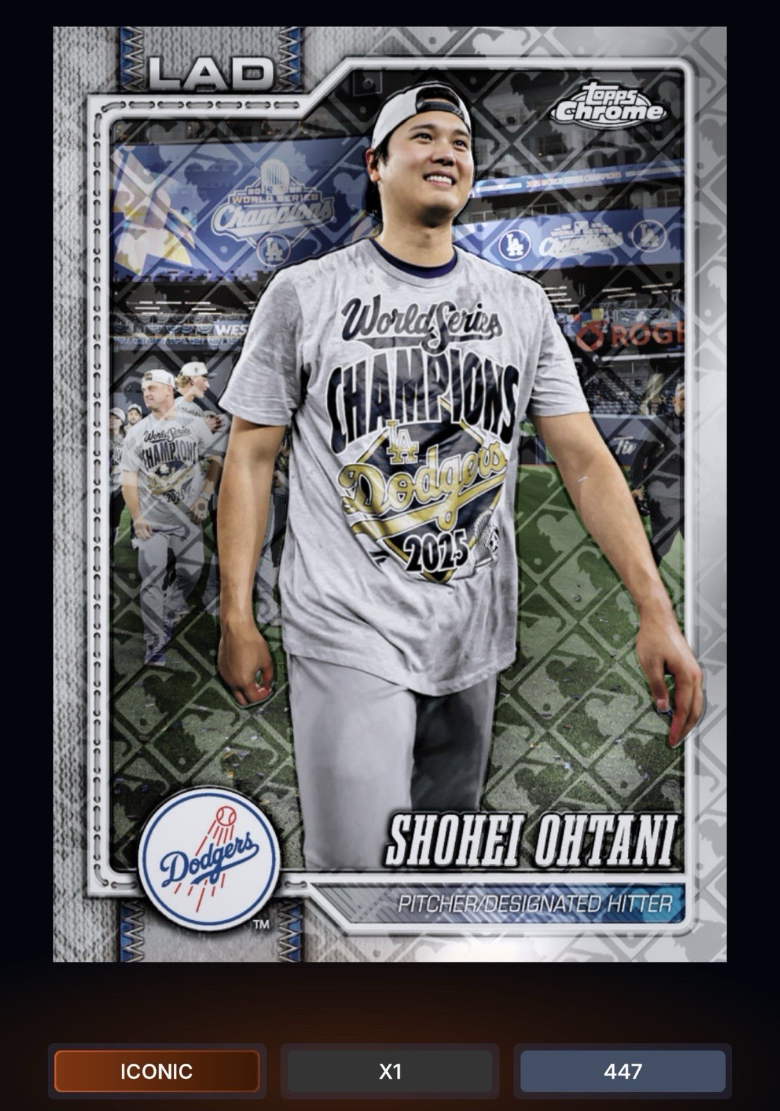 DIGITAL 2026 Topps Chrome Baseball Shohei Ohtani World Series Logofractor SP