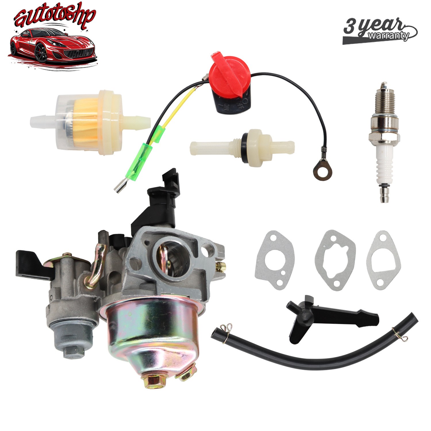 Carburetor Replaces For Kohler Series 3000 SH265 6.5 HP 196cc Engine Carb