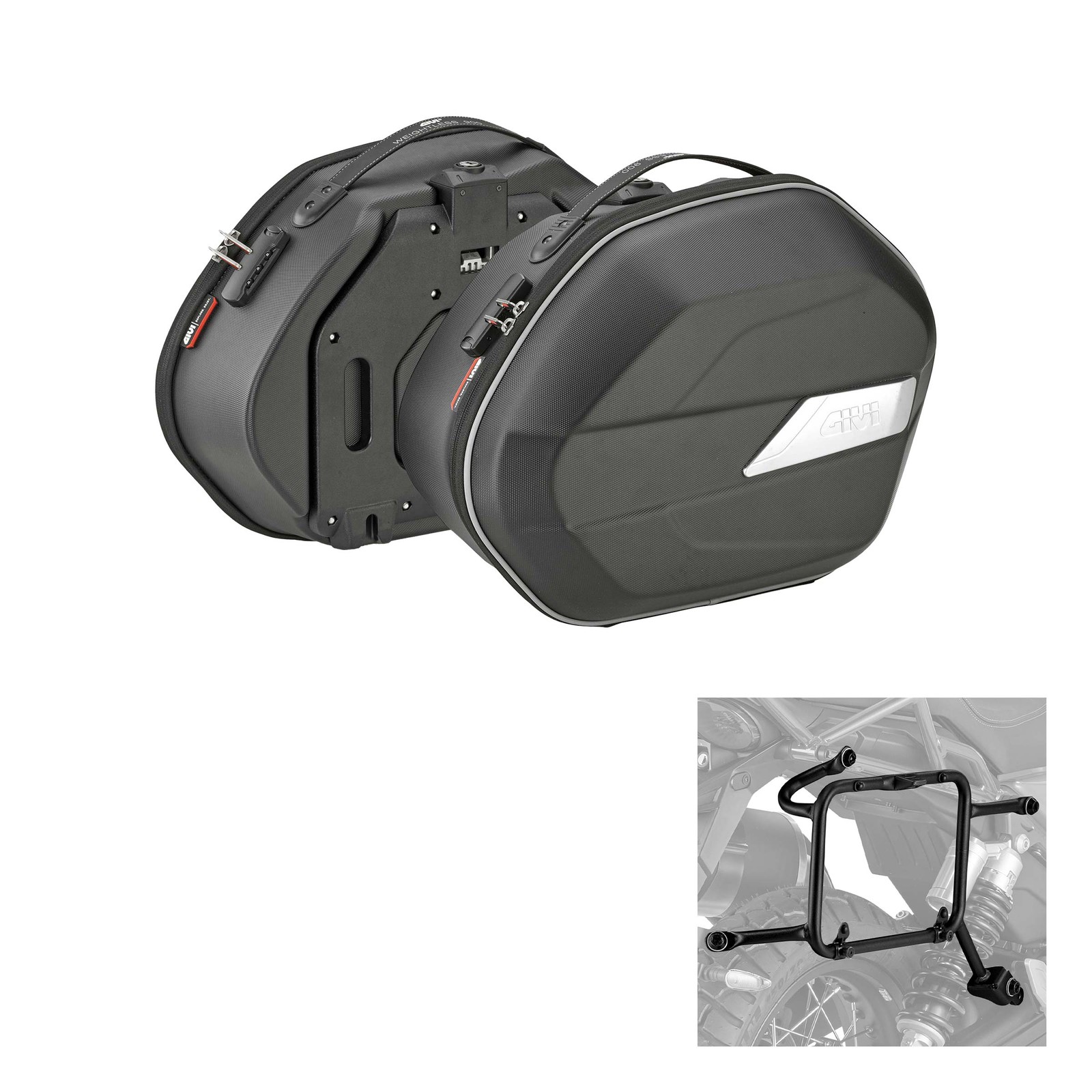 GIVI WL900B Semi-Rigid Side Bags Kit For Benelli TRK 702 X 700 ABS 2023-202