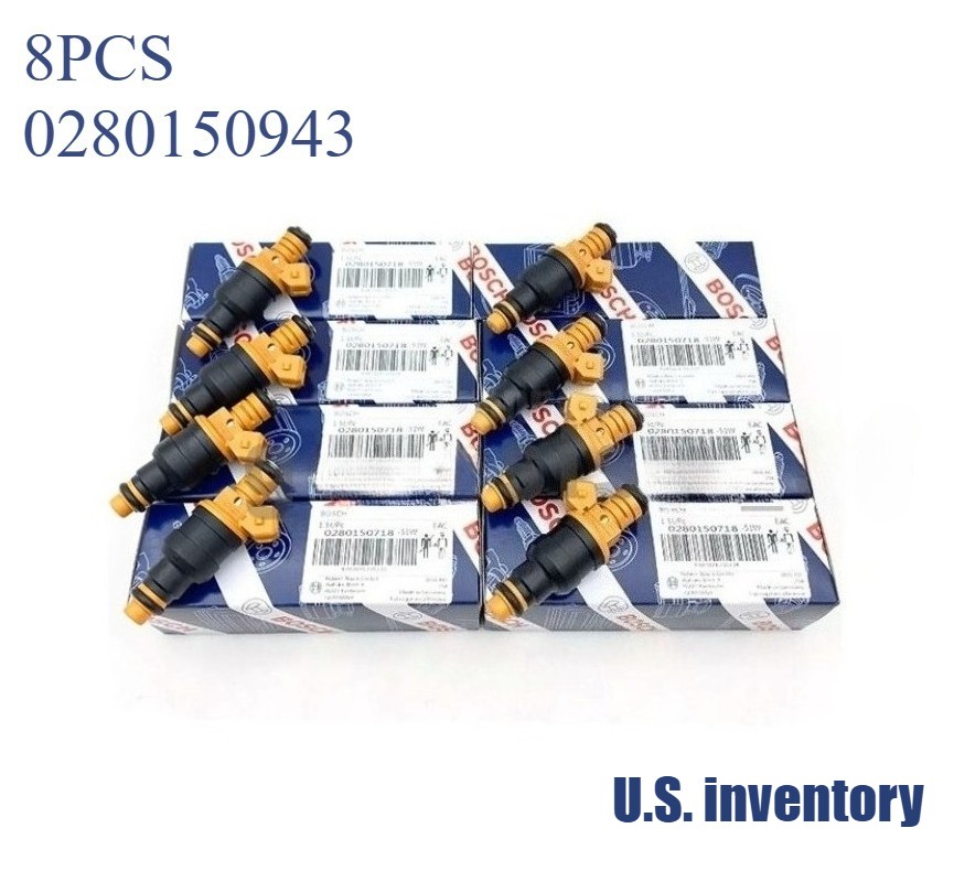8X Genuine BOSCH Upgrade Fuel Injectors OEM 0280150943 For Ford 4.6L 5.0L 5.4L