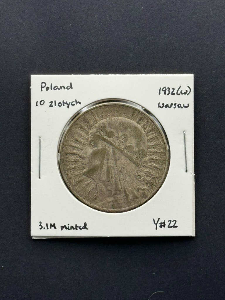 1932 W Poland Queen Jadwiga Silver 10 Zlotych First Year of Mintage Rarer Mint 1932 W Poland Queen Jadwiga Silver 10 Zlotych First Year of Mintage Rarer Mint
