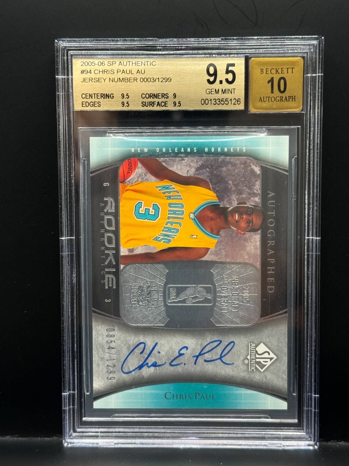 2005-06 SP AUTHENTIC #94 CHRIS PAUL AU 9.5 BGS GEM MINT 2005-06 SP AUTHENTIC #94 CHRIS PAUL AU 9.5 BGS GEM MINT