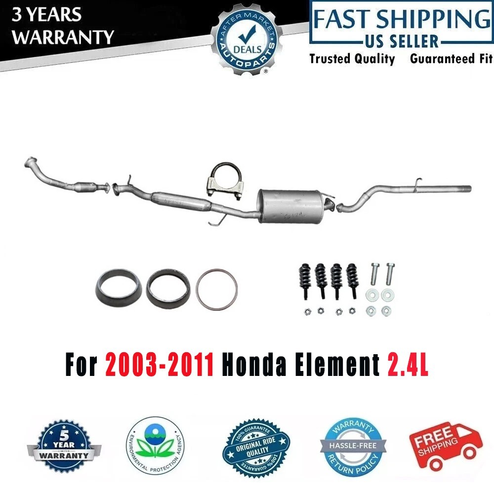 Complete Exhaust System For 2003-2011 Honda Element 2.4L 07-10 Exc SC Models New