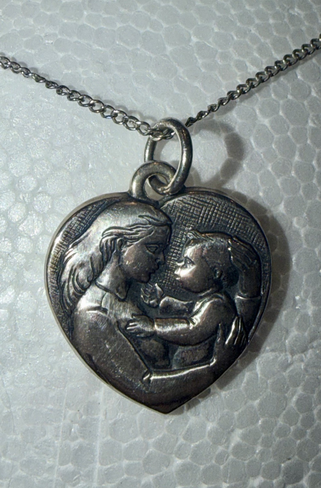 Estate James Avery Sterling Tender Care Pendant Necklace - Retired 