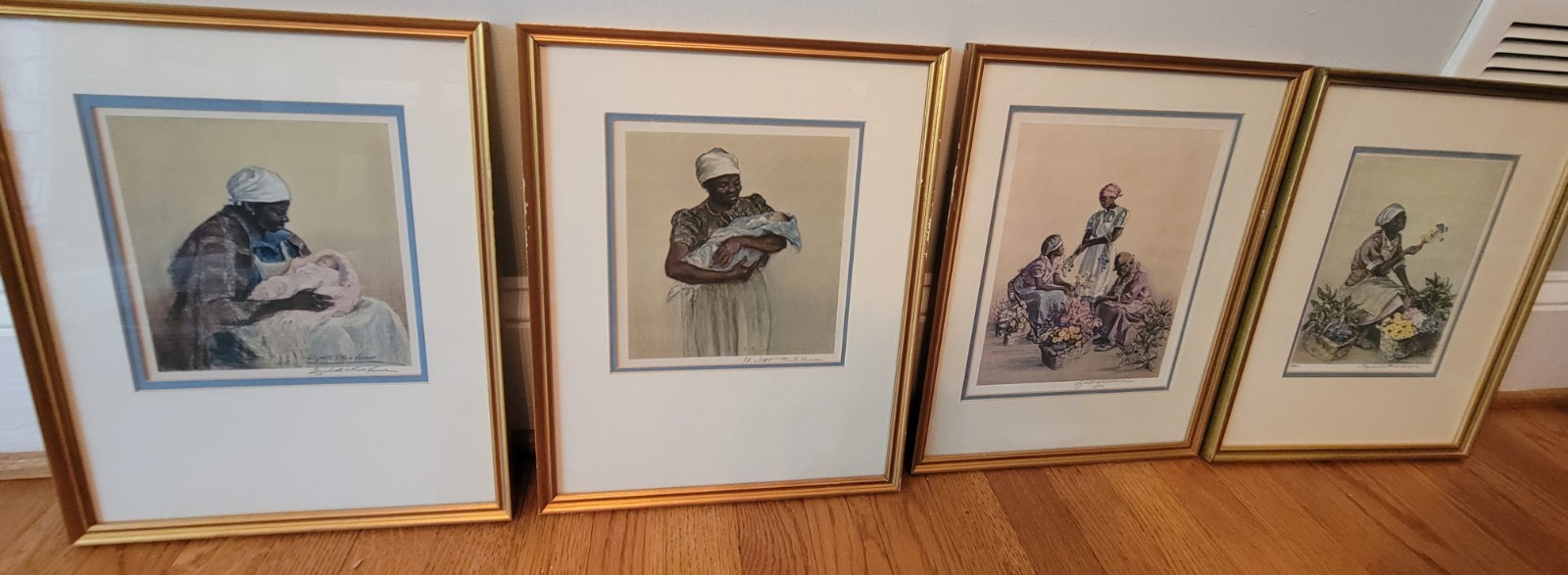 Elizabeth O\'Neil Verner Signed Matted Prints Set Of 4, 11.75x15\ Elizabeth O\'Neil Verner Signed Matted Prints Set Of 4, 11.75x15\