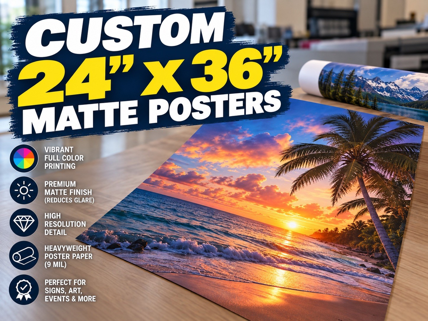 Custom Movie Theatre Quality Posters 24”x36” Satin/Matte Custom Movie Theatre Quality Posters 24”x36” Satin/Matte