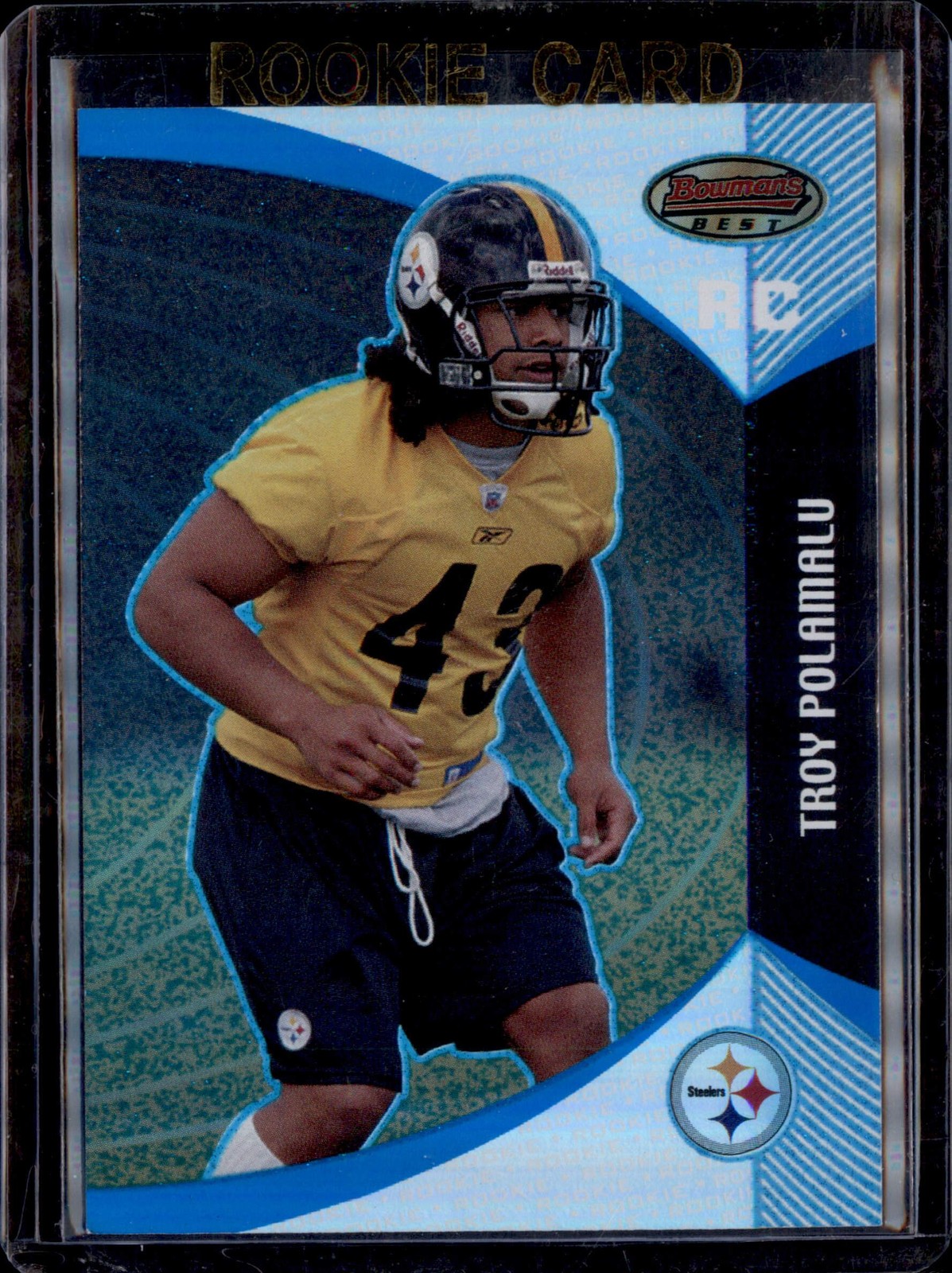 2003 Bowman\'s Best #90 Troy Polamalu Blue #/499